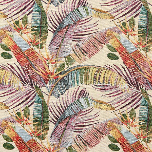 Tissu de décoration Gobelin Feuilles de palmier – beige clair/olive,  image number 1