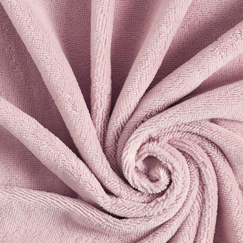 Tissu éponge douillet Bambou Uni – rosé,  image number 1