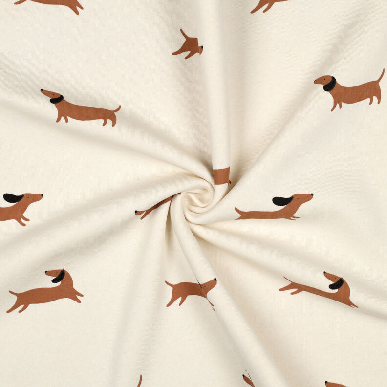 Sweatshirt gratté joyeux teckels | Poppy Fabrics – ivoire, image number 3