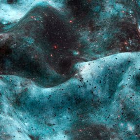 Sweatshirt gratté univers Impression numérique – bleu glacier/noir, 