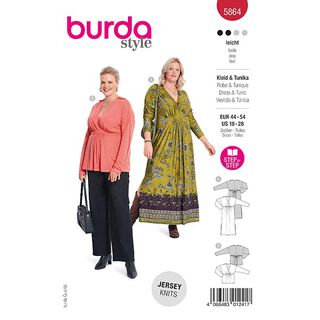 Robe / Tunique - Grande taille | Burda 5864 | 44-54, 