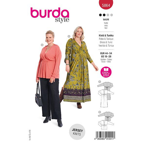 Robe / Tunique - Grande taille | Burda 5864 | 44-54,  image number 1