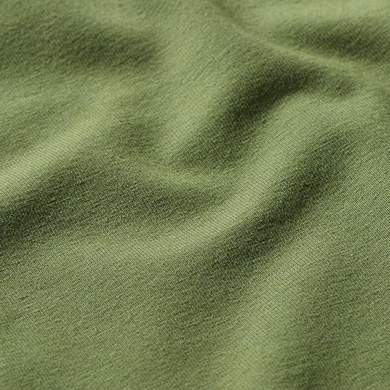 Jersey coton Medium uni – olive, image number 2