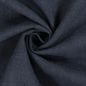 Tissu de Ramie–Mix stonewashed, qualité lourde – bleu nuit, 