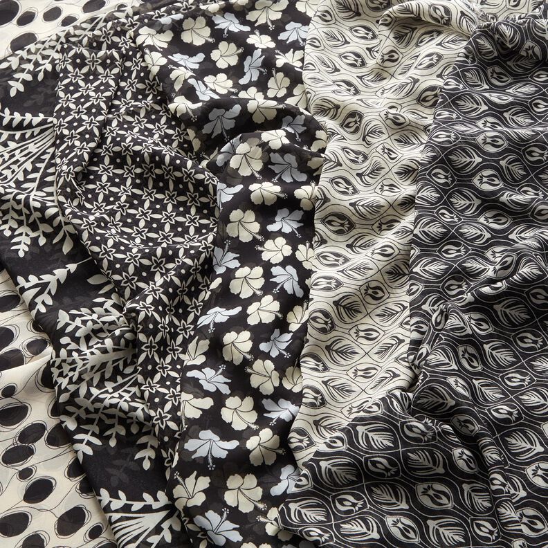 Chiffon ornements – blanc/noir,  image number 5