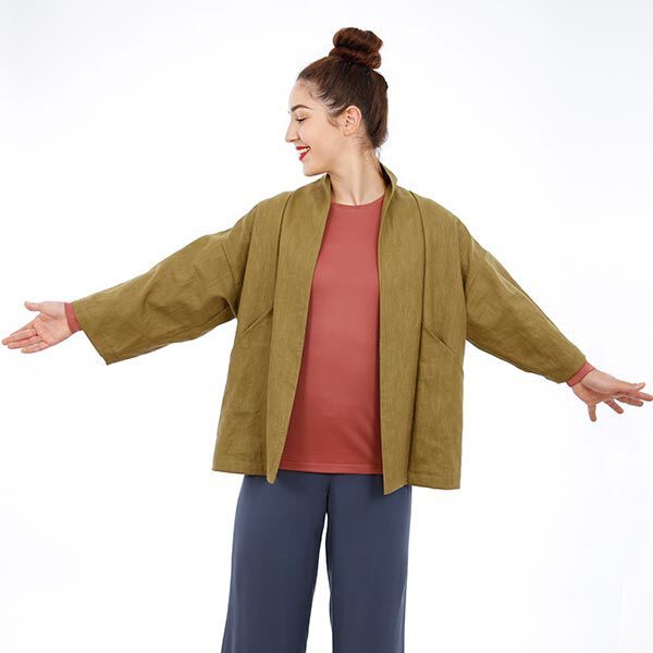 FRAU SINA - Veste kimono à poches en biais, Studio Schnittreif  | XS -  XXL,  image number 4
