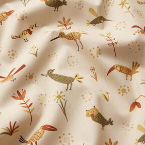 Popeline coton oiseaux sur la prairie – nature, 