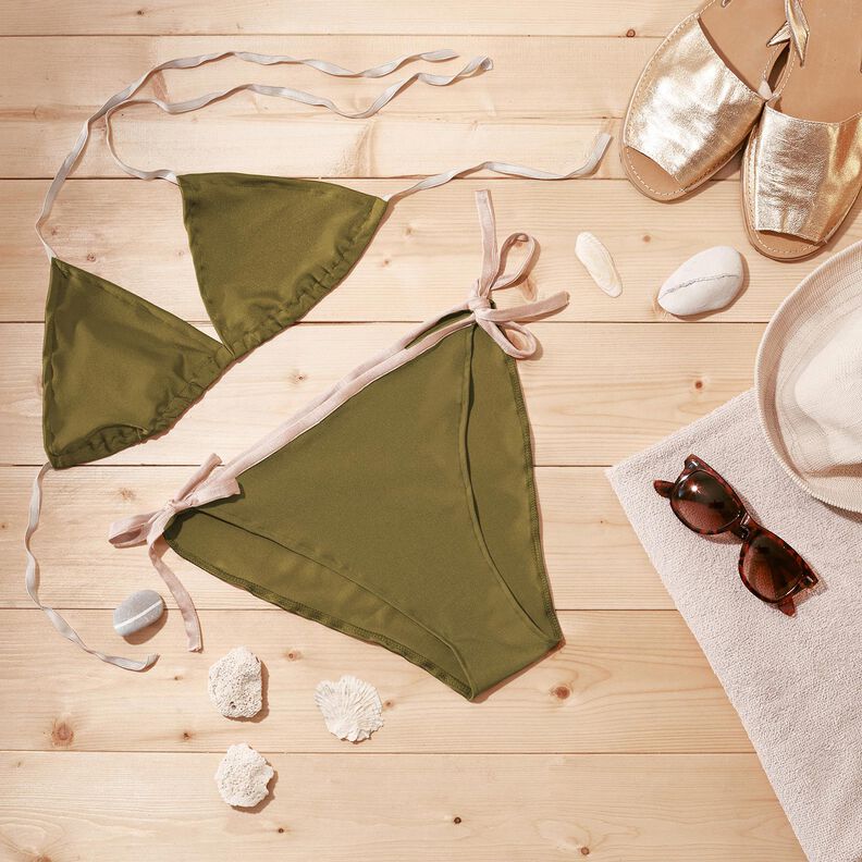 Tissu pour maillot de bain SPF 50 – kaki clair,  image number 8