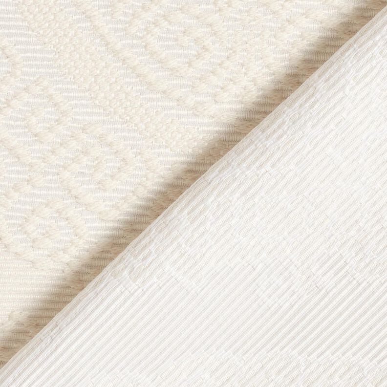 Tissu de décoration Jacquard losanges décoratifs 275 cm – écru, image number 4