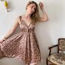 Satin Jolies fleurs – vieux rose clair,  thumbnail number 5