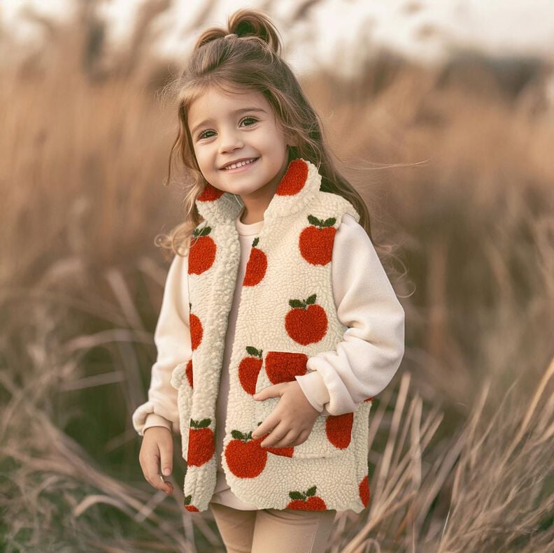 Ourson Pommes | Poppy Fabrics – écru/terre cuite, image number 5