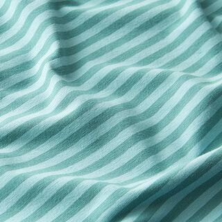Jersey coton Rayures étroites – menthe/bleu clair, 