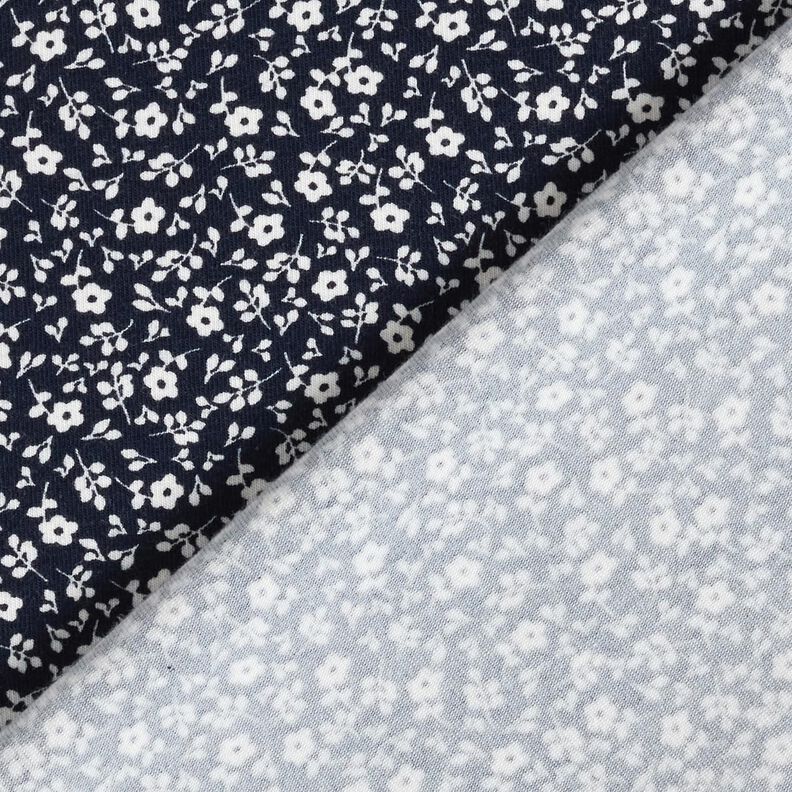 Jersey de coton Mille-fleurs – bleu marine/blanc,  image number 4