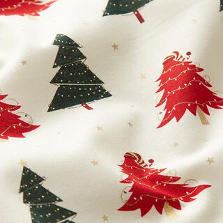 Popeline de coton sapins – beige clair, 