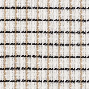 Bouclé brut à carreaux – blanc/beige, 
