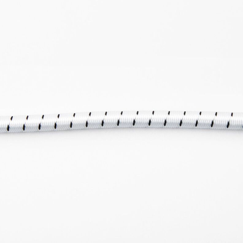 Cordon en caoutchouc robuste pour l'extérieur [Ø 10 mm] – blanc/noir,  image number 2