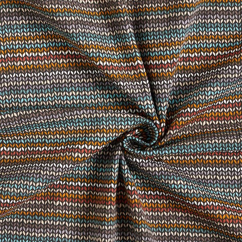 Jersey coton Modèle de tricot – noir,  image number 3