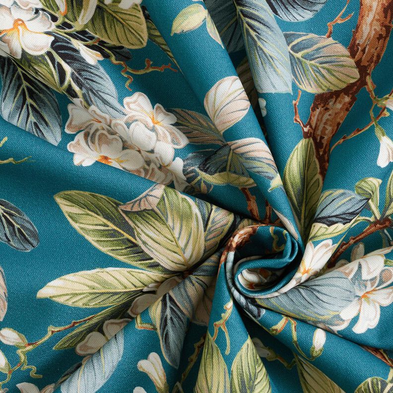 Tissu de décoration Canvas Arbre en fleurs – bleu océan,  image number 3