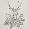 panneau décoratif Gobelin Cerf et edelweiss – gris,  thumbnail number 1