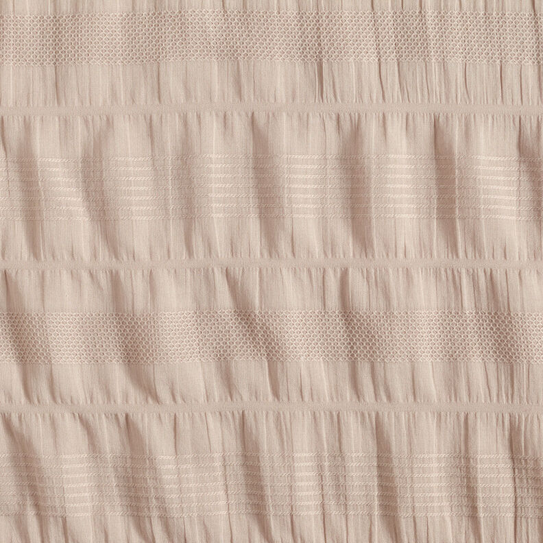 Tissu en coton smocké – amande,  image number 1