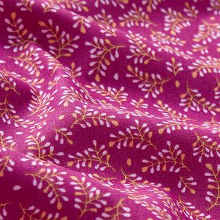 Popeline coton Branches de fleurs – pourpre, 