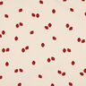 GOTS Jersey coton Fraises | Poppy Fabrics – beige clair/carmin,  thumbnail number 1