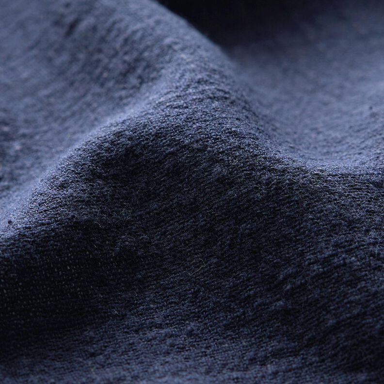 Tissu en coton aspect lin – bleu nuit,  image number 2