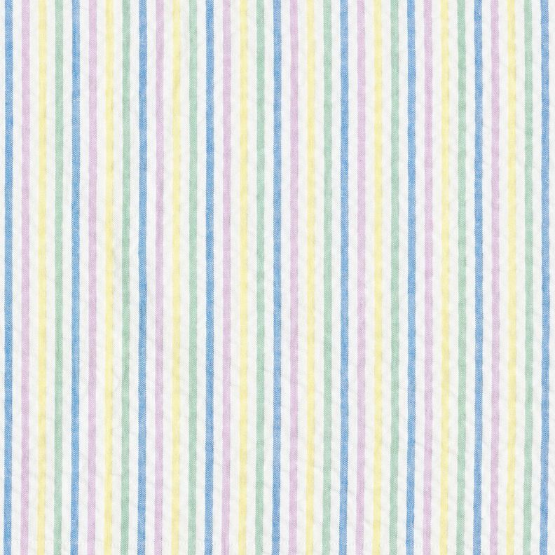 Seersucker Coton Mélange de rayures – blanc,  image number 1