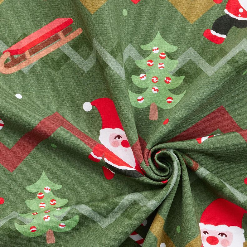 French Terry Père Noël | Glitzerpüppi – pin/rouge feu,  image number 3