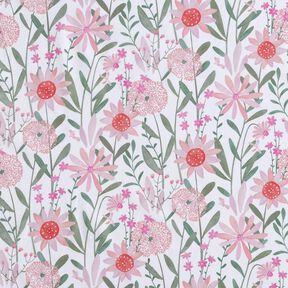 Popeline coton Grandes fleurs des champs Impression numérique | Poppy Fabrics – blanc, 