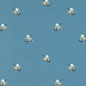GOTS Jersey coton Tracteur Impression numérique – bleu jean, 