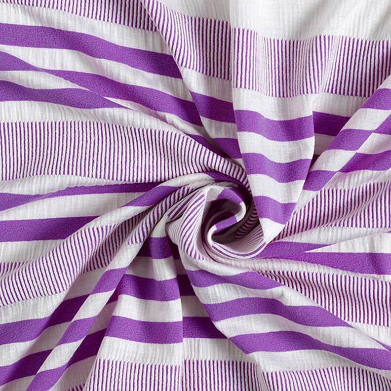 Jersey viscose aspect crash – blanc/lilas, image number 4