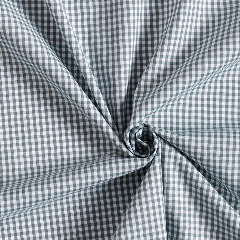 Popeline de coton Carreaux vichy – gris/blanc,  image number 3
