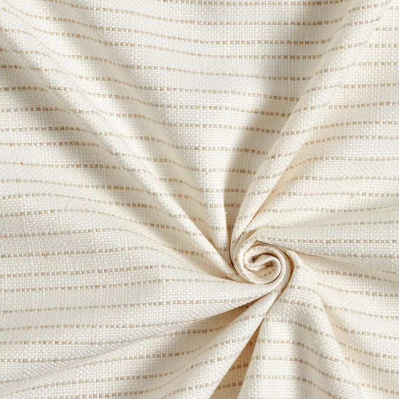 Tissu de d&eacute;coration Panama rayure subtile &ndash; beige clair/beige clair,  image number 3