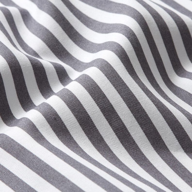 Popeline coton Rayures étroites – gris schiste/blanc, image number 2