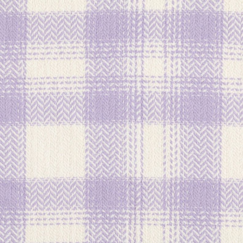 Tissu pour manteau Coton mélangé à carreaux – mauve/ivoire,  image number 1
