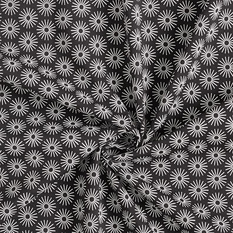 Jersey de coton faire briller les fleurs – noir,  image number 3