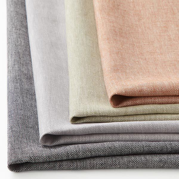 Mélange lin-coton chevron – kaki, image number 5