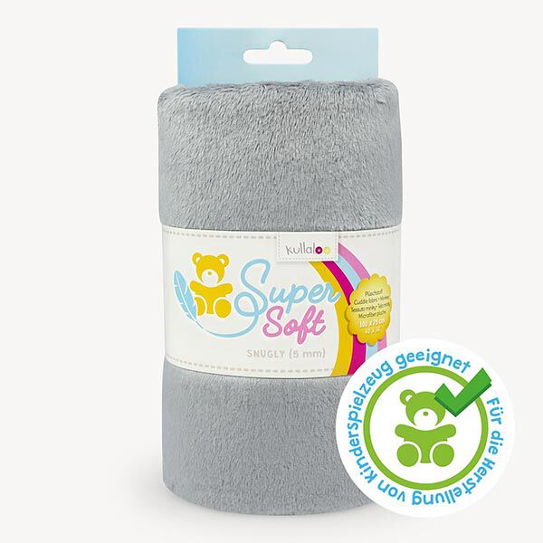 Peluche SuperSoft SNUGLY [ 1 x 0,75 m | 5 mm ] - gris | Kullaloo,  image number 1