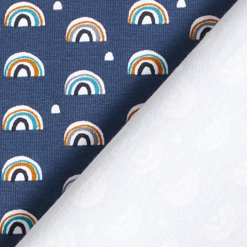Jersey coton Petits arcs-en-ciel – indigo, image number 4