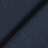 Tissu double gaze de coton broderie fleurs et branches – bleu marine,  thumbnail number 4