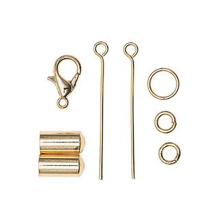 Embout | Mousqueton| Rivet tige [5 mm], Jewellery Made by Me | Rico Design - doré, 