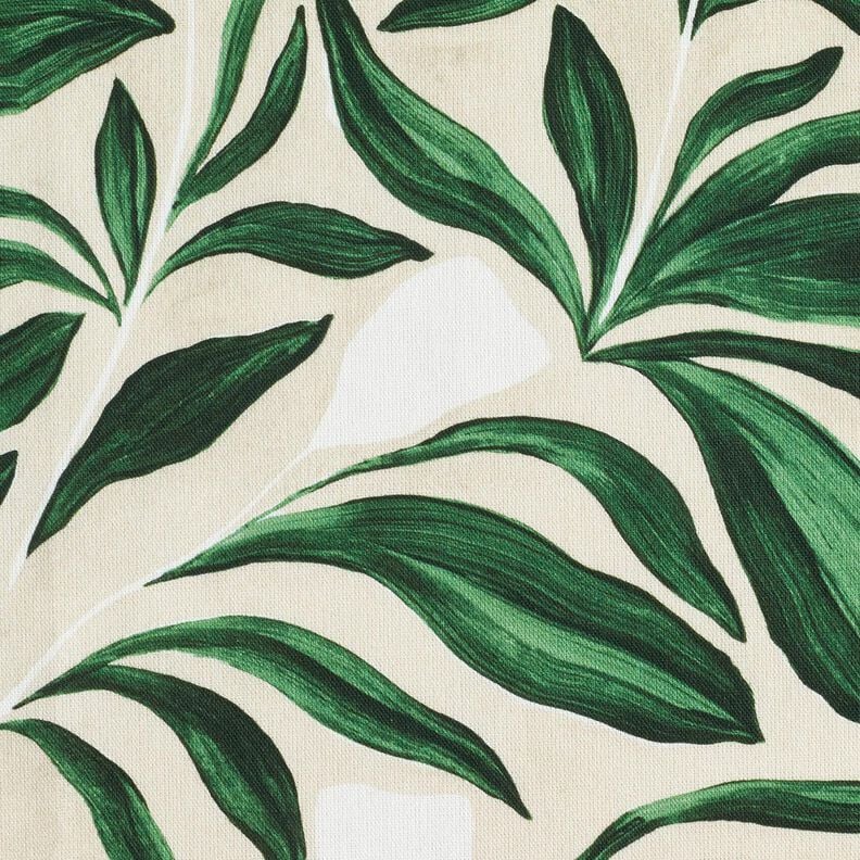 Tissu de décoration Canvas Plantes chics – vert foncé/nature,  image number 5