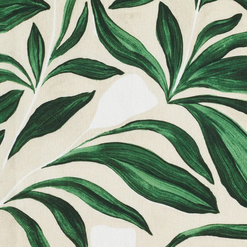 Tissu de décoration Canvas Plantes chics – vert foncé/nature, image number 5