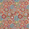 Tissu de décoration Gobelin Cercles mandala – beige clair/rouge,  thumbnail number 1