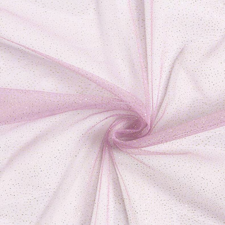 Tissu tulle scintillant – mauve/or,  image number 1