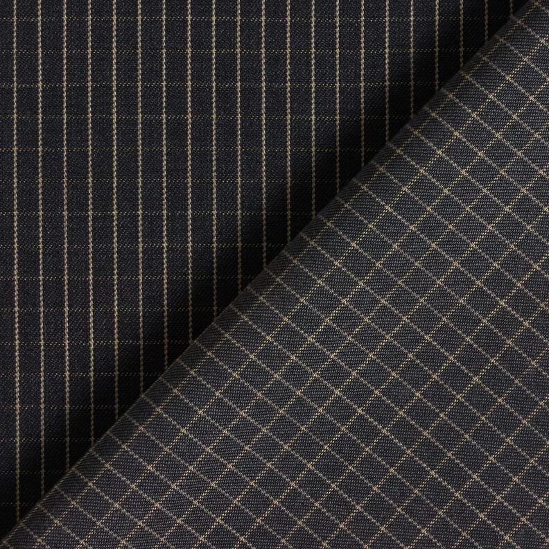 Chiffon en laine à petits carreaux – anthracite/beige,  image number 3