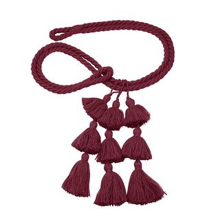 Embrasse avec pompons [75cm] – rouge bordeaux, 