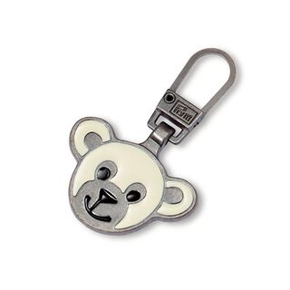 Fermeture éclair fashion ours [ 38 x 25 mm ] | Prym – écru/argent, 