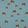 Jersey coton Ours | Poppy Fabrics – gris bleu/brun-marron,  thumbnail number 1